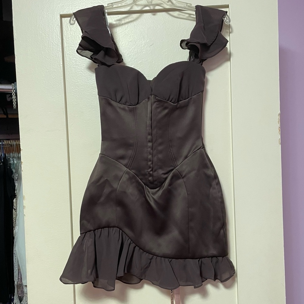 NWT House of CB Dionne Ruffle Corset Mini Dress - Picture 2 of 8